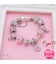 LB6922-BC กำไลชาร์มโทนชมพูเซตดอกไม้