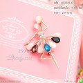 LB3249-O เข็มกลัดผู้หญิงเต้นระบำ