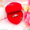 LB3740-R-7 แหวนเถาใบมะกอกและโคลเวอร์สีเงิน 7