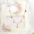LB3558-N สร้อยคอร้อยดอกทิวลิป