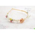 LB4283-BA ที่คาดผมดอกกุหลาบเรซิ่น