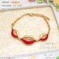 LB2926-B สร้อยข้อมือปากสีแดง