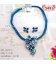 LB4507-S เซตเครื่องประดับดอกไม้สีน้ำเงิน