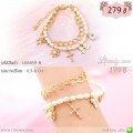 LB5059-B สร้อยข้อมือไข่มุกเซตโบว์