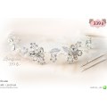 LB5129-BA ทึ่คาดผมผีเสื้อสีเงิน