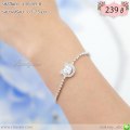 LB5289-B สร้อยข้อมือเกือกม้าสีเงิน