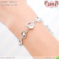 LB5422-B สร้อยข้อมือหัวใจสีเงิน