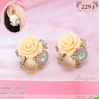 LB5643-ES ต่างหูดอกไม้สี