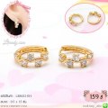 LB5652-EH ต่างหูห่วงแบบเพชรใส