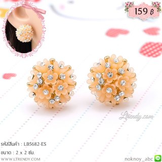 LB5682-ES ต่างหูดอกไม้สีโอโรส