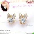 LB5702-ES ต่างหูโบว์ติดเพชร