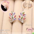 LB5719-EH ต่างหูห่วงคริสตัลสี