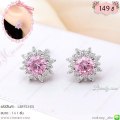 LB5753-ES ต่างหูคริสตัลสีชมพู