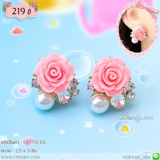 LB5755-ES ต่างหูดอกกุหลาบ