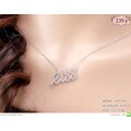 LB5778-N สร้อยคอ kiss สีเงิน