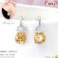 LB5784-ED ต่างหูคริสตัลสีอำพัน