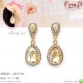 LB5797-ED ต่างหูห้อยคริสตัลสีอำพัน