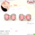 LB5817-ES ต่างหูโบว์สีชมพู