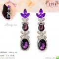 LB5838-ED ต่างหูห้อยสีม่วง