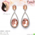LB5856-ED ต่างหูใหญ่คริสตัลสีพีช