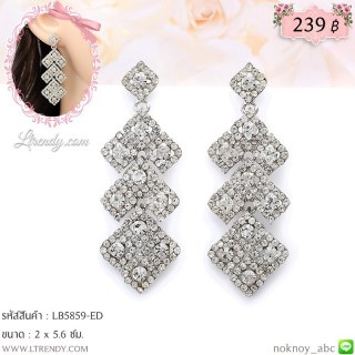 LB5859-ED ต่างหูใหญ่คริสตัลเพชร