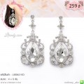 LB5863-ED ต่างหูคริสตัลยักษ์ใส
