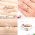 LB5865-R แหวนปีกนางฟ้าเล็กสีพิงค์โกลด์