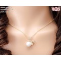 LB5872-N สร้อยคอโบว์สีทอง