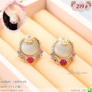 LB5876-ES ต่างหูดอกกุหลาบเล็ก