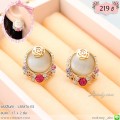LB5876-ES ต่างหูดอกกุหลาบเล็ก