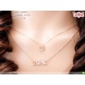 LB5888-N สร้อยคอซ้อนมงกุฎและอักษร