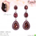 LB5894-ED ต่างหูระย้าสีม่วง