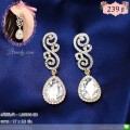 LB5936-ED ต่างหูระย้าเพชรใส