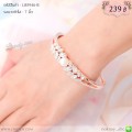 LB5946-B กำไลใบมะกอกประดับเพชร