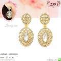 LB5955-ED ต่างหูเพชรระย้าสีใส