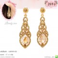 LB5959-ED ต่างหูระย้าสีชา