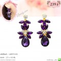 LB5973-ED ต่างหูระย้าสีม่วง