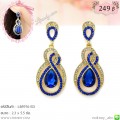 LB5976-ED ต่างหูระย้าสีน้ำเงิน