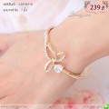LB5989-B กำไลโบว์ประดับเพชร