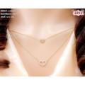 LB5995-N สร้อยคอหัวใจสองดวง
