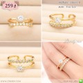 LB6013-R แหวนเส้นสีทอง