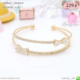 LB6018-B กำไลโบว์เพชร