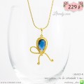 LB6023-N สร้อยคอโบว์สีทอง