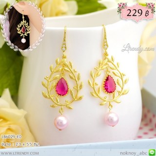 LB6029-ED ต่างหูใบมะกอก