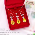 LB6057-S เซตเครื่องประดับโบว์ติดคริสตัล