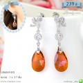 LB6069-ED ต่างหูห้อยคริสตัลสีโอวัลติน