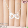 LB6120-N สร้อยคอโบว์สีเงิน