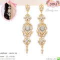 LB6133-ED ต่างหูห้อยเพชรสีทอง