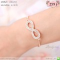 LB6145-B สร้อยข้อมือ infinity สีพิงค์โกลด์