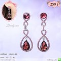 LB6159-ED ต่างหูห้อยระย้าสีม่วง